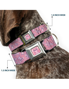Collar para Perros Disney Buckle-Down 11-16.5" Rosado 2