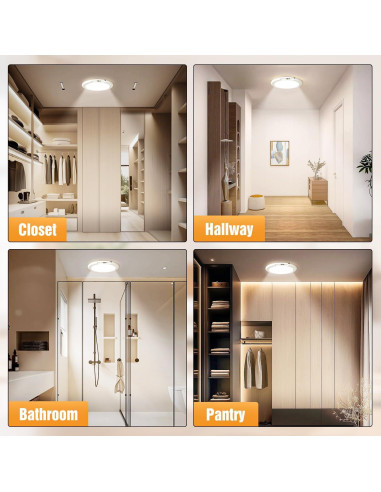 Luz de Techo Recargable Ktpugorn con Sensor de Movimiento 6000mAh