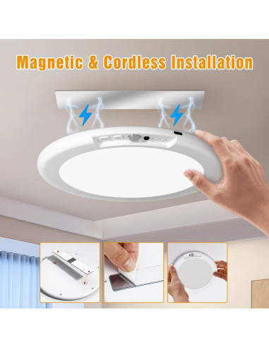 Luz de Techo Recargable Ktpugorn con Sensor de Movimiento 6000mAh