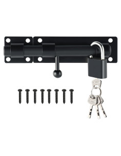 Pestillo deslizante Alise 6" acero inoxidable negro mate