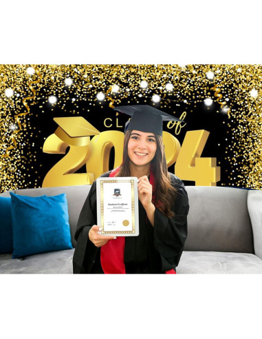 Fondo de Fotografía Graduación 2024 Nihilar 3x2.5m Vinilo