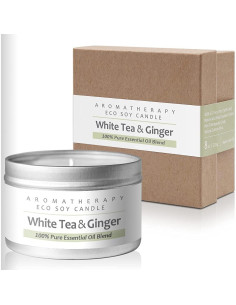 Vela Aromática I&Candle de Cera de Soja Té Blanco y Jengibre 225g 2