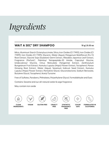 Champú Seco Arey Wait A Sec 15g - Volumen y Sin Residuos