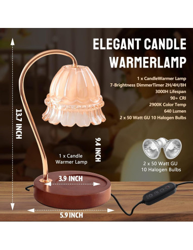 Lámpara Calentadora de Fragancias GEEZO, 19.05 cm, Eléctrica