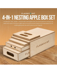 Conjunto de Cajas de Manzana Anidadas 4-en-1 Flashpoint 50.8x30.5 cm 2