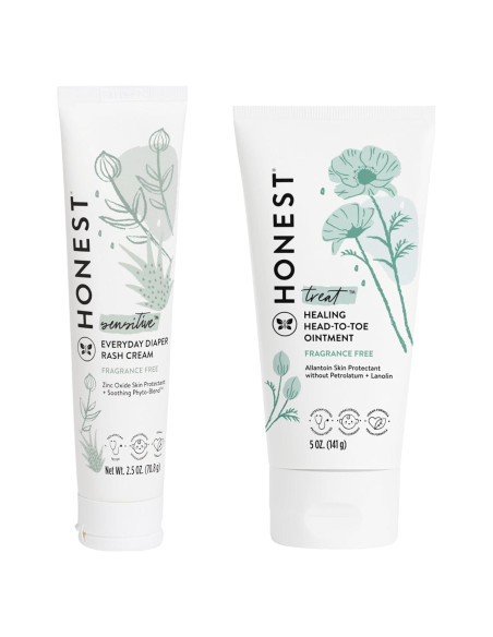 Paquete de Ungüento Sanador y Crema para Erupciones The Honest Company 142g + 71g