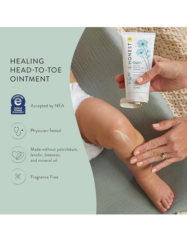 Paquete de Ungüento Sanador y Crema para Erupciones The Honest Company 142g + 71g