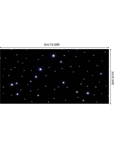 Fondo de Estrella LED 3x6m CheriMuMu con Control Remoto 12W