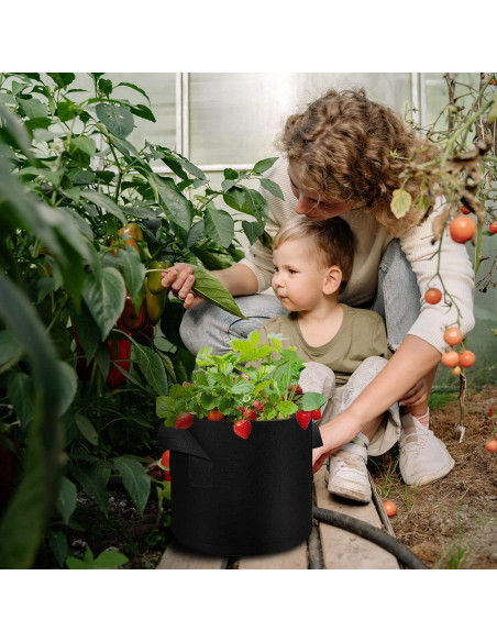 LITLANDSTAR 20 Bolsas de Cultivo de Tela 3 Galones para Jardín