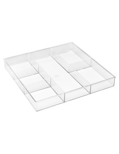 Organizador de Cajones Transparente Whitmor 6 Secciones 30.2x30.2 cm