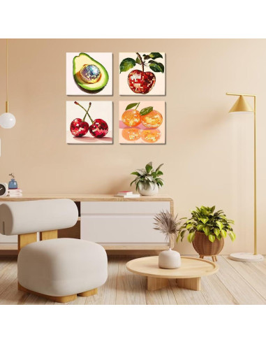 Kit de Pintura por Números Canrichshop 20x20 cm 4 Patrones