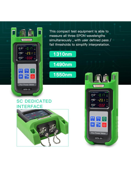 Medidor de Potencia Óptica KOMSHINE KPN-35 0.1dB para PON