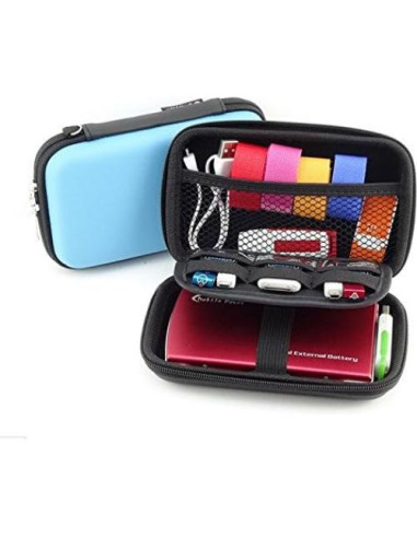 Estuche de viaje duro Cecety para suministros de diabetes Azul