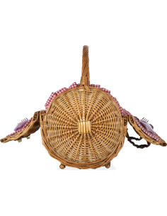 Cesta de Picnic de Mimbre Barrel Picnic Time para 2 - Rojo y Blanco 2