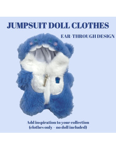 Disfraz de Tiburón para Muñeca 17cm - Atuendo Hecho a Mano 2