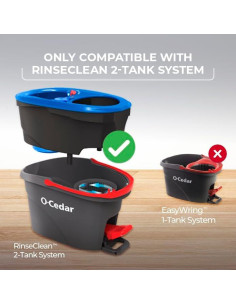 Cabezal de Mopa O-Cedar RinseClean Deep Clean 1-Pack Microfibra 2