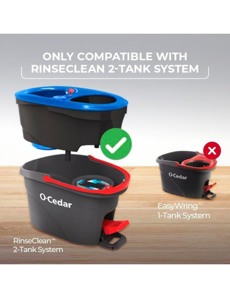 Cabezal de Mopa O-Cedar RinseClean Deep Clean 1-Pack Microfibra