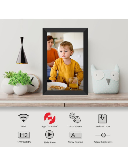 Marco de Fotos Digital YENOCK 10.1" WiFi 32GB Pantalla Táctil