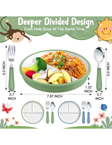 Set de Platos de Cerámica Antideslizante Teenyyou - 2 Unidades