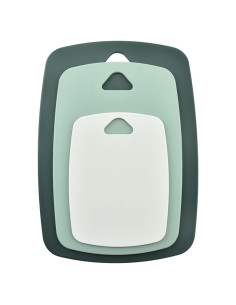 Juego de 3 Tablas de Cortar Plástico BALMYSPACE Verde