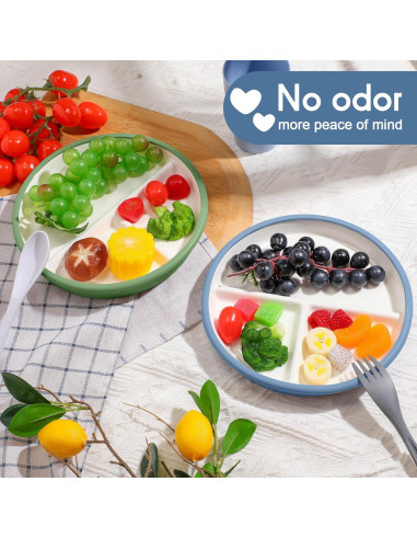 Set de Platos de Cerámica Antideslizante Teenyyou - 2 Unidades