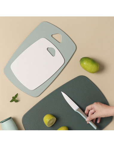 Juego de 3 Tablas de Cortar Plástico BALMYSPACE Verde