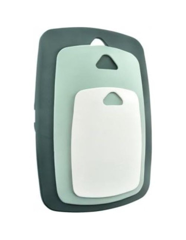 Juego de 3 Tablas de Cortar Plástico BALMYSPACE Verde