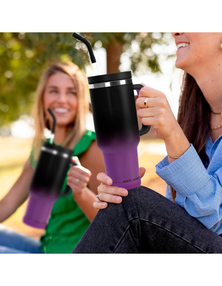 Taza de viaje 40oz GAZLEMHO acero inoxidable a prueba de derrames
