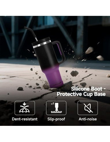 Taza de viaje 40oz GAZLEMHO acero inoxidable a prueba de derrames