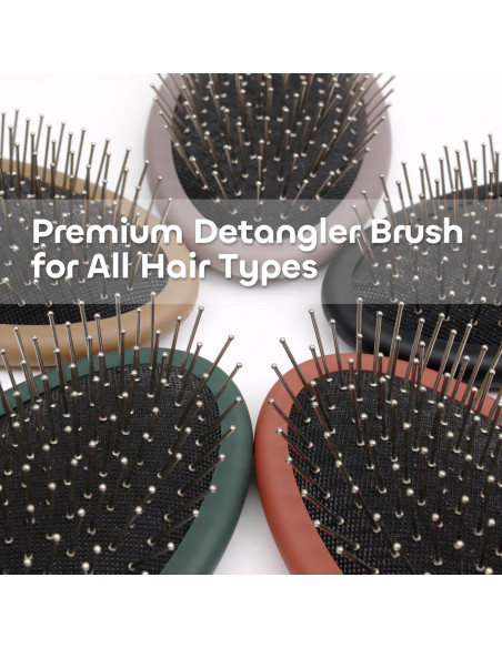 Cepillo Antiestático WeiLa Ovalado para Cabello y Pelucas - 2 Piezas