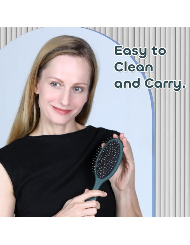 Cepillo Antiestático WeiLa Ovalado para Cabello y Pelucas - 2 Piezas