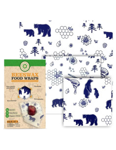 Envolturas de Cera de Abeja EMPRESA PURA Y SOSTENIBLE - 3 Piezas