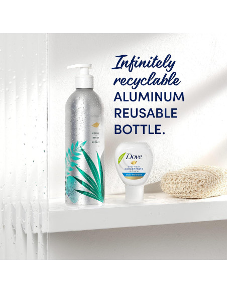 Kit de Jabón Corporal Dove con Botella Reutilizable 4 FL OZ