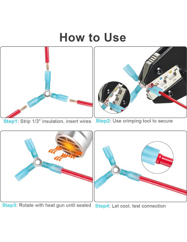 20 Conectores de Cable 3 Vías Amfuujoy 16-14 AWG Impermeables