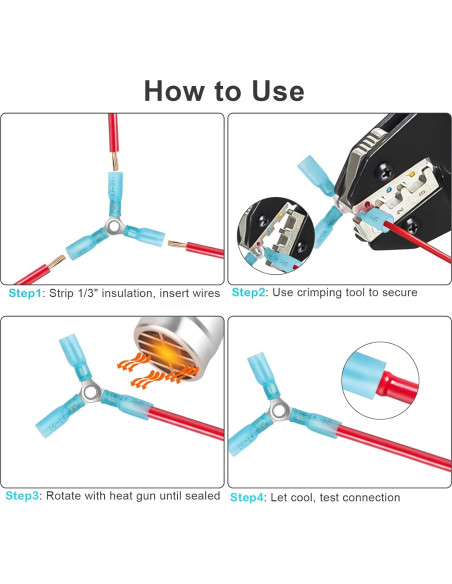 20 Conectores de Cable 3 Vías Amfuujoy 16-14 AWG Impermeables