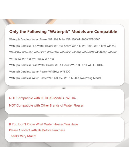 Cable de Carga USB Waterpik 1.8m 3V Compatible WP360 WP440