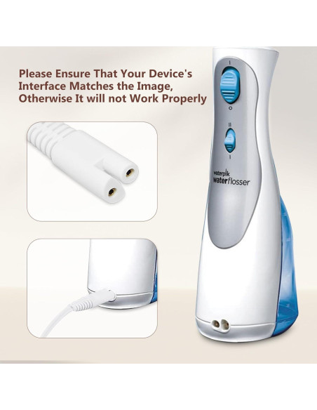 Cable de Carga USB Waterpik 1.8m 3V Compatible WP360 WP440