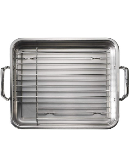 Sartén para Asar Tramontina 34.3 cm Acero Inoxidable Apto Lavavajillas