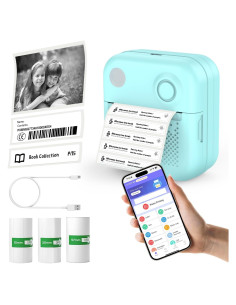Impresora de Etiquetas MoKo Mini Bluetooth 203 DPI Azul