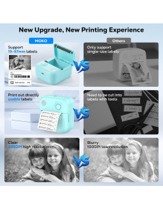 Impresora de Etiquetas MoKo Mini Bluetooth 203 DPI Azul 2
