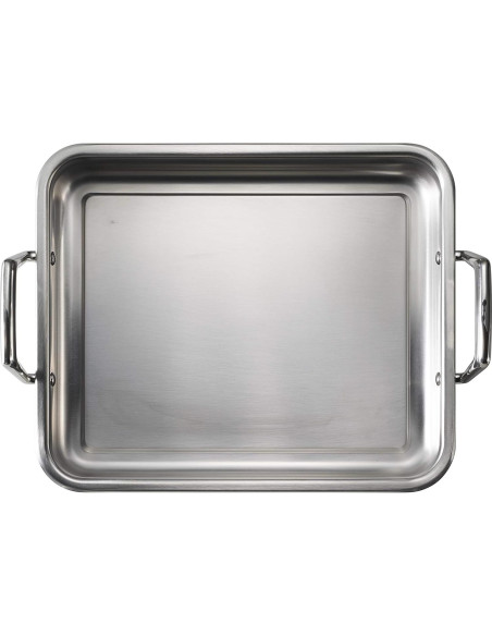 Sartén para Asar Tramontina 34.3 cm Acero Inoxidable Apto Lavavajillas