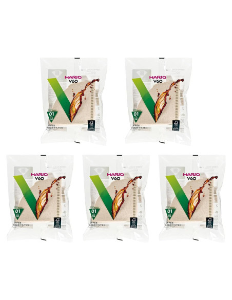 Filtros de papel Hario V60 sin blanquear 500 hojas 1-2 tazas