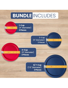 Tapa de Reemplazo MRX para Contenedores Pyrex Redondos 9 Piezas 2