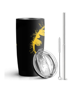 Taza de Acero Inoxidable Stylonem 20 Oz Aislada con Popote