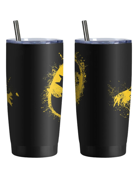 Taza de Acero Inoxidable Stylonem 20 Oz Aislada con Popote