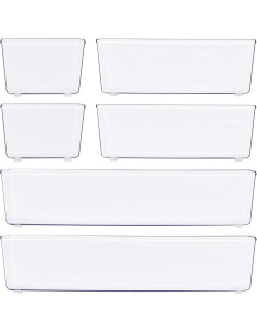 Organizador de Cajones Transparente Simple Houseware 6 Piezas 2