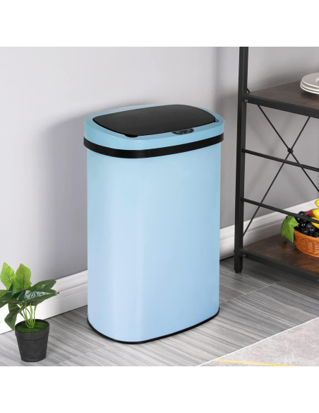 Bote de Basura Mueble de América 49L con Sensor Infrarrojo Negro