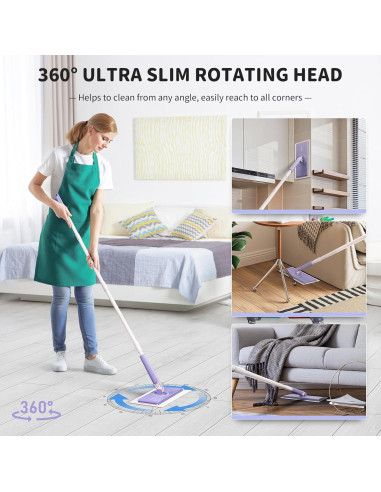 Kit de Mopa 2 en 1 Kucbraly con 24 Recargas para Pisos