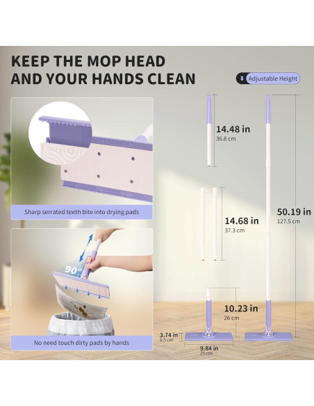 Kit de Mopa 2 en 1 Kucbraly con 24 Recargas para Pisos