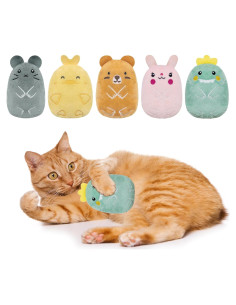 5 Juguetes de Sonido Arrugado para Gatos Maiiu - Color Animal